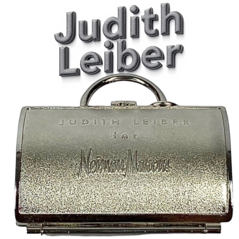 Judith Leiber Butterfly Pill Box Purse Trinket Case Metal Crystal Vintage Style